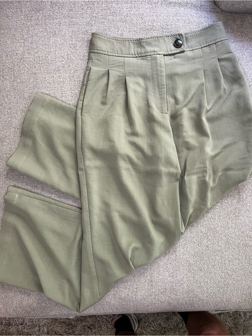 Tahari Olive Green Trousers Size 4 - Picture 6 of 15